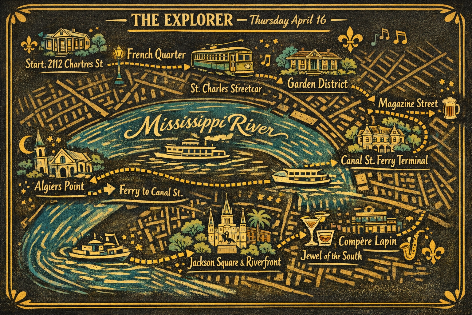 Thursday route map